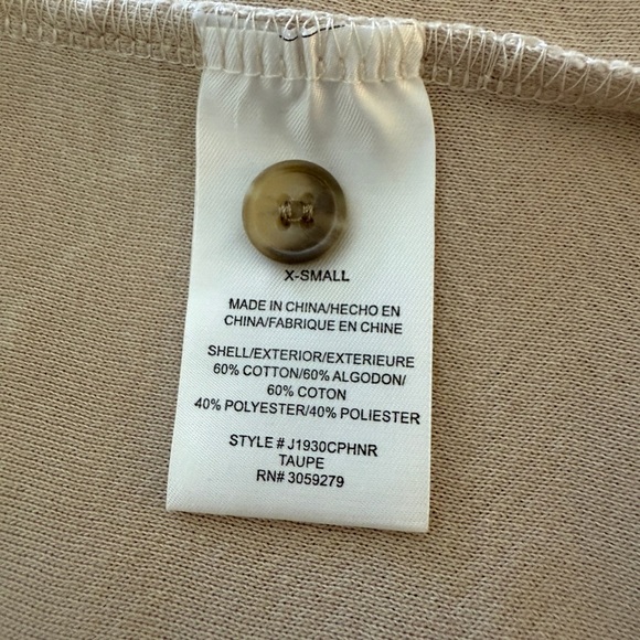 NWT THREAD & SUPPLY Taupe Button Down Sweater Jacket Front Pockets Women XS - Picture 6 of 6